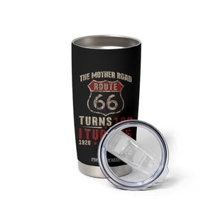 Route Highway 66 Turns 100 I Turn 75 Tumbler Cup Vintage 1951 Road Sign 75th Birthday Gift