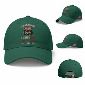 Route Highway 66 Turns 100 I Turn 70 Baseball Cap Vintage 1956 Road Sign 70th Birthday Gift