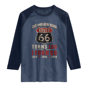 Route Highway 66 Turns 100 I Turn 60 Raglan Shirt Vintage 1966 Road Sign 60th Birthday Gift