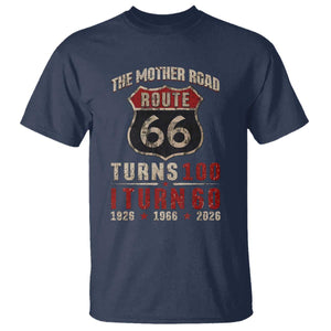 Route Highway 66 Turns 100 I Turn 60 T Shirt Vintage 1966 Road Sign 60th Birthday Gift