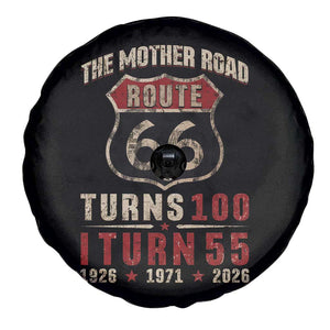Route Highway 66 Turns 100 I Turn 55 Spare Tire Cover Vintage 1971 Road Sign 55th Birthday Gift