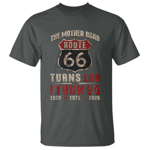 Route Highway 66 Turns 100 I Turn 55 T Shirt Vintage 1971 Road Sign 55th Birthday Gift