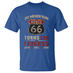 Route Highway 66 Turns 100 I Turn 55 T Shirt Vintage 1971 Road Sign 55th Birthday Gift