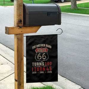 Route Highway 66 Turns 100 I Turn 45 Garden Flag Vintage 1981 Road Sign 45th Birthday Gift