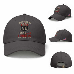 Route Highway 66 Turns 100 I Turn 45 Baseball Cap Vintage 1981 Road Sign 45th Birthday Gift