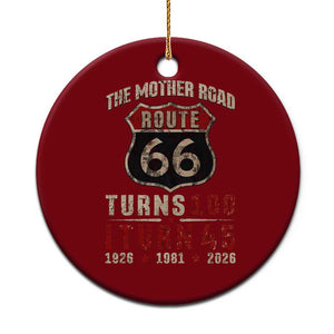 Route Highway 66 Turns 100 I Turn 45 Ceramic Ornament Vintage 1981 Road Sign 45th Birthday Gift