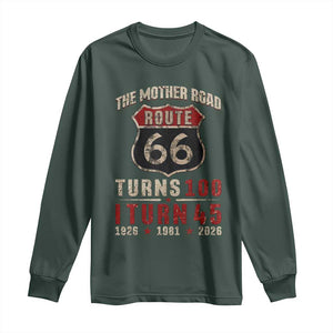 Route Highway 66 Turns 100 I Turn 45 Long Sleeve Shirt Vintage 1981 Road Sign 45th Birthday Gift