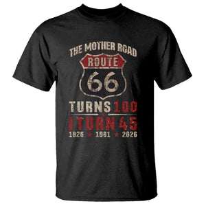 Route Highway 66 Turns 100 I Turn 45 T Shirt Vintage 1981 Road Sign 45th Birthday Gift