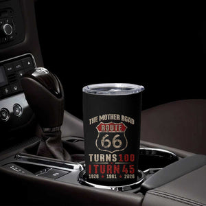 Route Highway 66 Turns 100 I Turn 45 Tumbler Cup Vintage 1981 Road Sign 45th Birthday Gift
