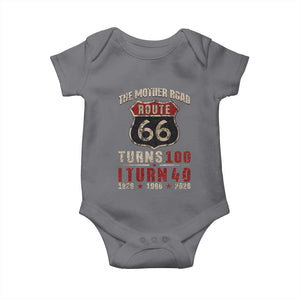 Route Highway 66 Turns 100 I Turn 40 Baby Onesie Vintage 1986 Road Sign 40th Birthday Gift