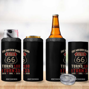 Route Highway 66 Turns 100 I Turn 35 4 in 1 Can Cooler Tumbler Vintage 1991 Road Sign 35th Birthday Gift