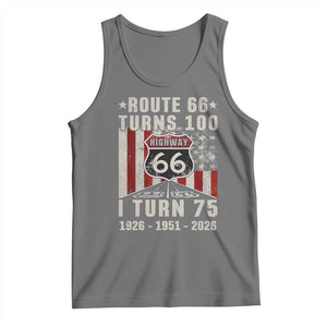 Route Highway 66 Turns 100 I Turn 75 Tank Top Vintage 1951 Born American Road Sign 75th Birthday Gift