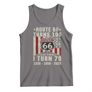 Route Highway 66 Turns 100 I Turn 70 Tank Top Vintage 1956 Born American Road Sign 70th Birthday Gift