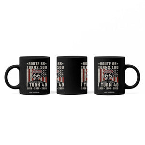Route Highway 66 Turns 100 I Turn 40 Coffee Mug Vintage 1986 Born American Road Sign 40th Birthday Gift