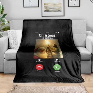 Funny Santa Jesus Video Call Throw Blanket TS14 Print Your Wear