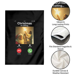 Funny Santa Jesus Video Call Garden Flag TS14 Print Your Wear