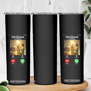 Funny Santa Jesus Video Call Skinny Tumbler TS14 Print Your Wear