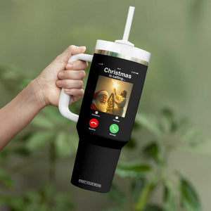 Funny Santa Jesus Video Call Tumbler With Handle TS14 Print Your Wear