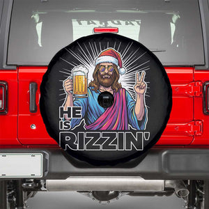 Jesus Christmas Spare Tire Cover Funny Drinking Beer Xmas Holiday TS14 Black Print Your Wear