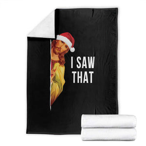 Jesus Christmas Meme Throw Blanket I Saw That TS14 Black Print Your Wear