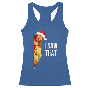 Jesus Christmas Meme Racerback Tank Top I Saw That TS14 Royal Blue Print Your Wear