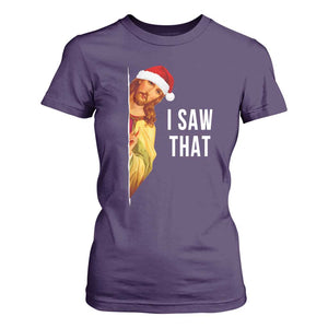 Jesus Christmas Meme T Shirt For Women I Saw That TS14 Purple Print Your Wear