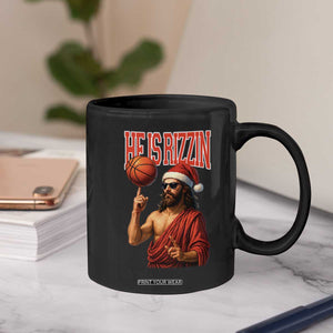 Jesus Basketball Christmas Coffee Mug He Is Rizzin TS14 Print Your Wear