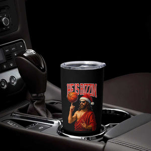 Jesus Basketball Christmas Tumbler Cup He Is Rizzin TS14 Print Your Wear