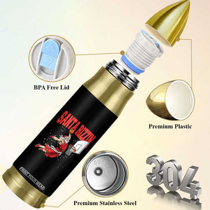 Santa Basketball Christmas Bullet Tumbler He Is Rizzin TS14 Print Your Wear