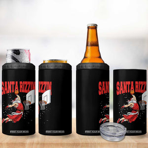 Santa Basketball Christmas 4 in 1 Can Cooler Tumbler He Is Rizzin TS14 Print Your Wear