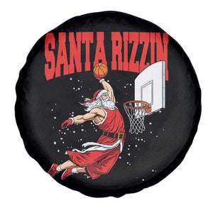 Santa Basketball Christmas Spare Tire Cover He Is Rizzin TS14 Print Your Wear
