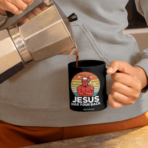 Funny Satan Christmas Coffee Mug Jesus Has Your Back TS14 Print Your Wear