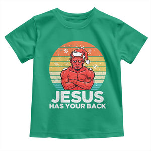 Funny Satan Christmas Toddler T Shirt Jesus Has Your Back TS14 Irish Green Print Your Wear