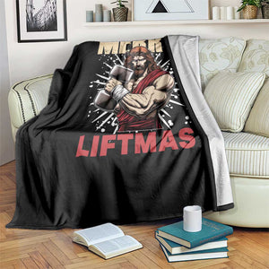 Jesus Gym Christmas Throw Blanket Merry Liftmas Xmas TS14 Print Your Wear
