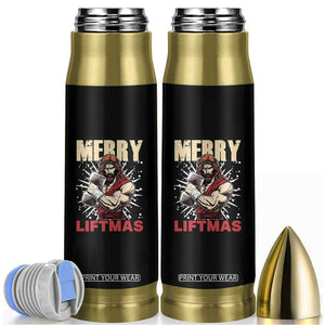Jesus Gym Christmas Bullet Tumbler Merry Liftmas Xmas TS14 Black Print Your Wear