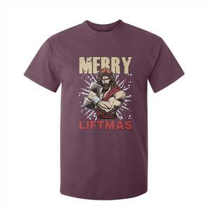 Jesus Gym Christmas T Shirt For Kid Merry Liftmas Xmas TS14 Maroon Print Your Wear