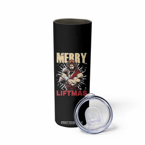 Jesus Gym Christmas Skinny Tumbler Merry Liftmas Xmas TS14 Print Your Wear