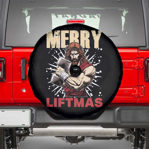 Jesus Gym Christmas Spare Tire Cover Merry Liftmas Xmas TS14 Black Print Your Wear