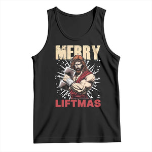 Jesus Gym Christmas Tank Top Merry Liftmas Xmas TS14 Black Print Your Wear