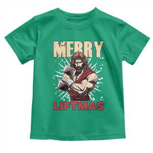 Jesus Gym Christmas Toddler T Shirt Merry Liftmas Xmas TS14 Irish Green Print Your Wear