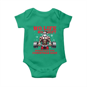 Santa Gym Christmas Baby Onesie Lifting Swole Santa Ugly Xmas TS14 Irish Green Print Your Wear