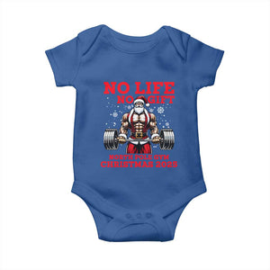 Santa Gym Christmas Baby Onesie Lifting Swole Santa Ugly Xmas TS14 Royal Blue Print Your Wear