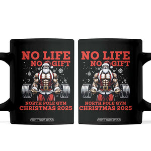 Santa Gym Christmas Coffee Mug Lifting Swole Santa Ugly Xmas TS14 Black Print Your Wear