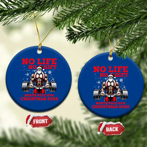 Santa Gym Xmas Ceramic Ornament Lifting Swole Santa Ugly Xmas TS14 1pc Blue Print Your Wear