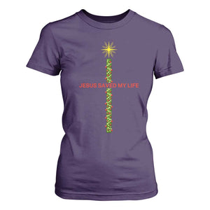 Jesus Christian Christmas T Shirt For Women Religious Cross Bible Verse Inspirational TS14 Purple Print Your Wear