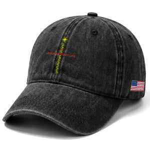 Jesus Christian Christmas Washed Cotton Baseball Cap Religious Cross Bible Verse Inspirational TS14 Print Your Wear