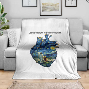Jesus Christian Starry Night Throw Blanket The Way The Truth The Life TS14 Print Your Wear