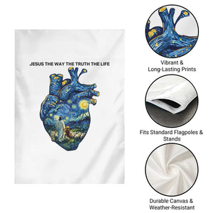 Jesus Christian Starry Night Garden Flag The Way The Truth The Life TS14 Print Your Wear