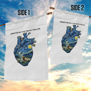 Jesus Christian Starry Night Garden Flag The Way The Truth The Life TS14 Print Your Wear