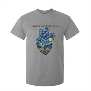 Jesus Christian Starry Night T Shirt For Kid The Way The Truth The Life TS14 Sport Gray Print Your Wear